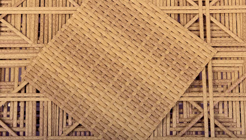 BM 9810 Synthetic woven rattan panel