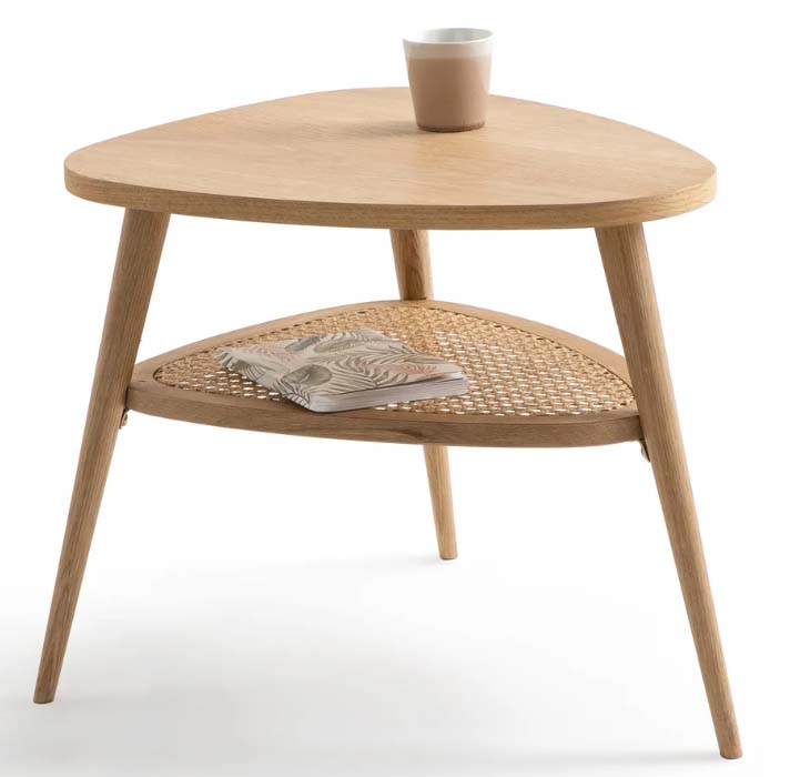 side table rattan cane webbing roll