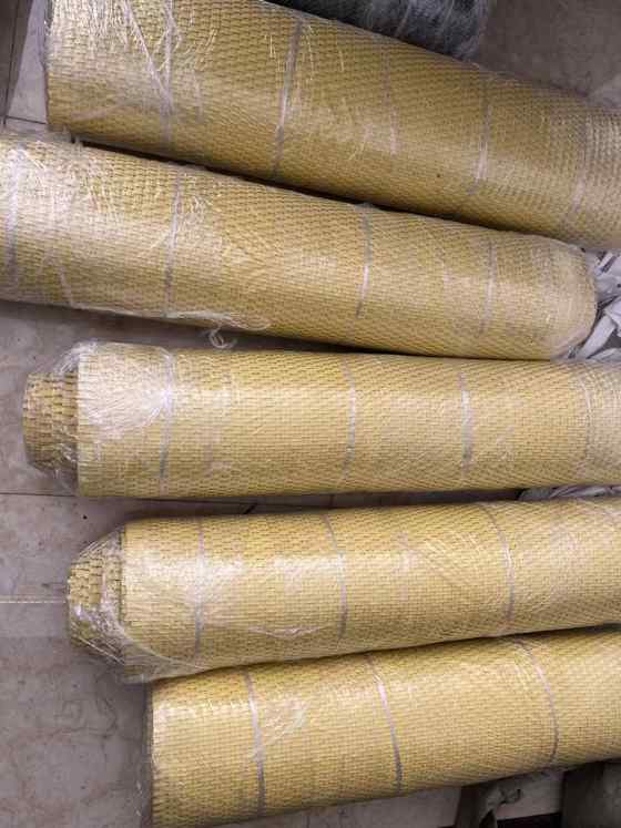 rolls of rattan pieces