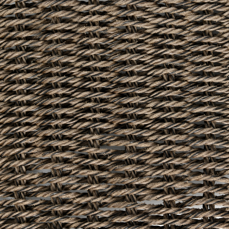 BM-11092 Twisted synthetic rattan roll mix black chocolate