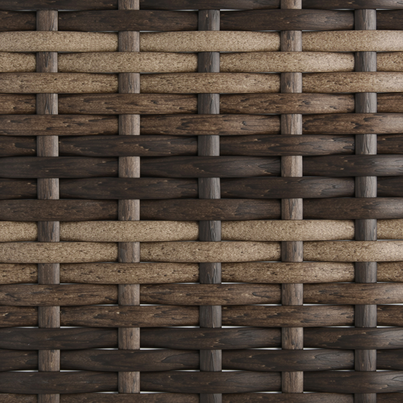 Half-moon rattan synthetic material mix color BM-70240