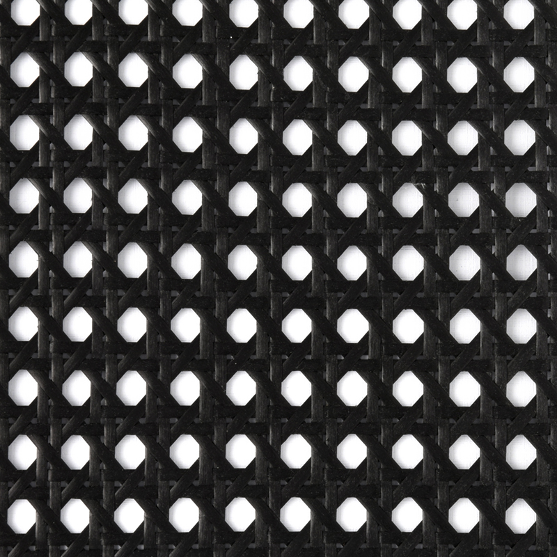 Hexagon black rattan sheet roll LTR-S14