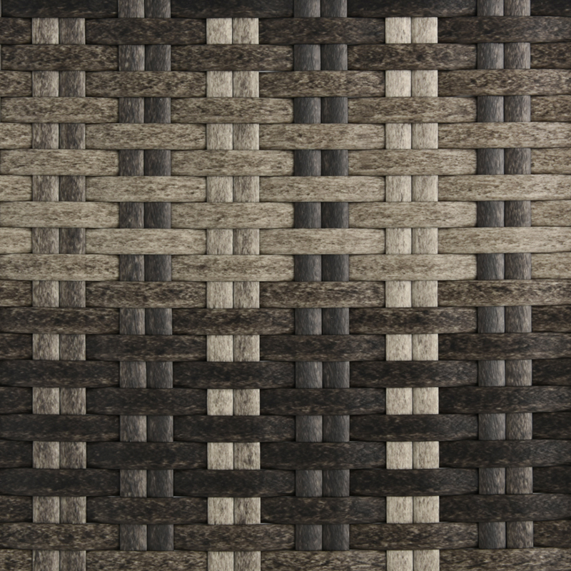 PE rattan wicker material mix black grey BM-9651