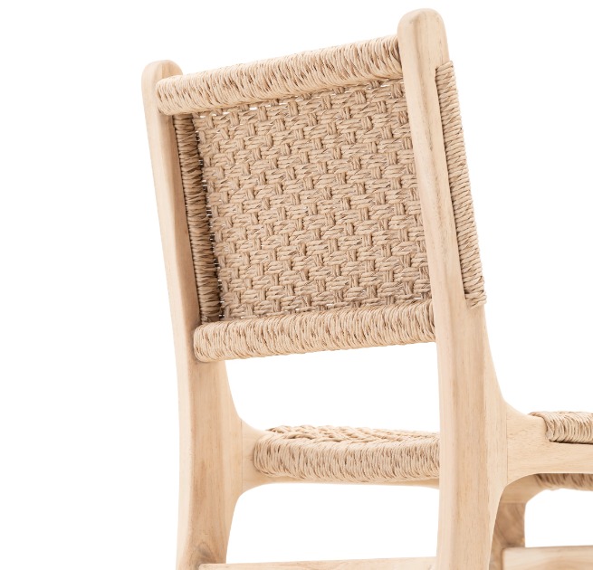 Teak Synthetic Rattan Chair