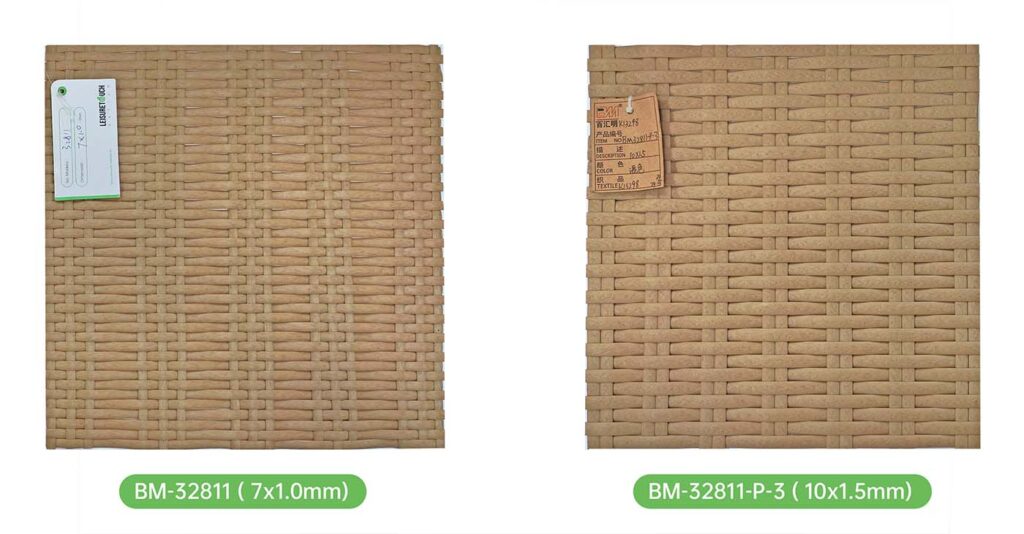 Change size of custom rattan