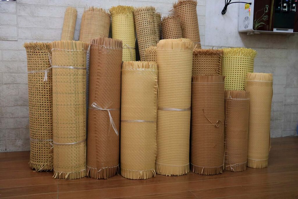 different style cane rattan webbing roll